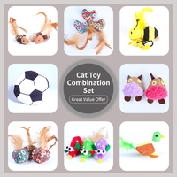 Jouet à mâcher en peluche pour chat avec plumes et papier froissé, jouet interactif pour animaux de compagnie pour jouer en intérieur