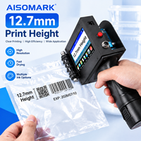 Imprimante d'étiquettes portable semi-automatique intelligente Aisomark 12,7 mm, nouvelle, garantie 1 an, alimentée par batterie