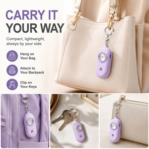 Alarma de Seguridad Personal Recargable OEMODM de 130dB con Llavero y Linterna LED para Mujeres, Niños y Ancianos, Defensa Personal y Emergencias - Product Image 6