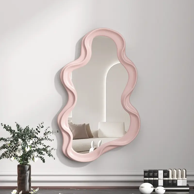 Cermin rias dekorasi atas meja Hotel, cermin rias bentuk awan tidak teratur kreatif