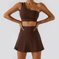 Ensemble jupe-culotte de yoga Aoyema printemps-été, respirante, mini, pour la course, le fitness, le tennis, ensemble de 2 pièces pour l'entraînement et le tennis