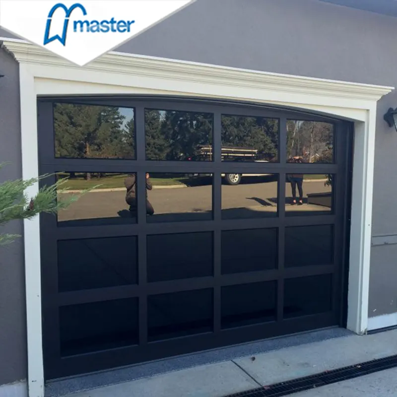 Usta iyi yeni tasarım Modern alüminyum temperli tam görünüm cam garaj kapısı fiyat ayna pleksiglas paneli garaj kapıları