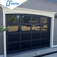 Porte de garage en aluminium moderne avec verre trempé et vue panoramique, nouveau design, prix compétitif, panneaux en plexiglas miroir