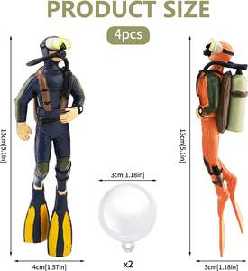 Decoraciones para pecera, adorno decorativo para buzo pequeño, colgante flotante, accesorios creativos para pecera - Product Image 2