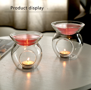 <span class=keywords><strong>Lampe</strong></span> d'aromathérapie romantique chambre bougie ménage verre brûleur d'encens huile essentielle poudre bois d'agar bois de santal brûleur d'encens - Product Image 2