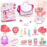 Ensemble de soins pour poupée bébé ensemble de jeu d'alimentation réaliste accessoires de poupée bébé pour l'éducation des filles