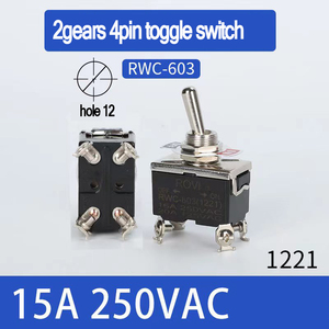 สวิตช์แบบก้านโยกล็อคได้ สวิตช์แบบก้านโยลพลาสติก SPST  2,3 ตำแหน่ง กันน้ำ 15A 25A 250VAC สวิตช์เปิด-ปิดแบบก้านโยลสำหรับเรือ - Product Image 5