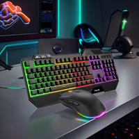 Kit de jeu Hv-Kb558Cm Combos de clavier et souris de jeu avec rétroéclairage LED USB filaire pour ordinateur Gamer