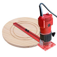 Outils de menuiserie de qualité industrielle pour le bricolage, gabarit de fraisage en alliage d'aluminium personnalisé, guide de fraisage circulaire, outil de découpe circulaire pour la menuiserie