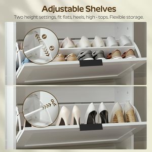 <span class=keywords><strong>Zapatero</strong></span> alto moderno de madera con cajones abatibles, mueble estrecho para <span class=keywords><strong>recibidor</strong></span>, almacenamiento de zapatos para entrada, perchero para pasillo - Product Image 5
