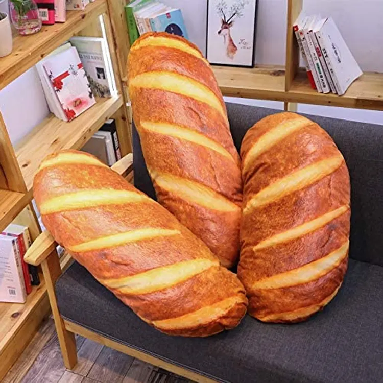 80cm cute butter toast bread food cushion shape simulation bread pillow 3D soft stuffed plush throw pillow toy