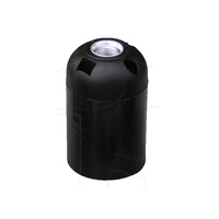 Portalámparas de Rosca E27 con Cubierta de Metal en Blanco y Negro Baquelita de Media Rosca o Rosca Completa para Bombilla LED 4A para Lámpara de Techo