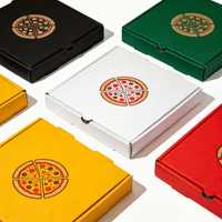 Boîtes à pizza personnalisées imprimées avec logo, de 14 à 30 pouces, en carton ondulé, emballage alimentaire à emporter, vente en gros