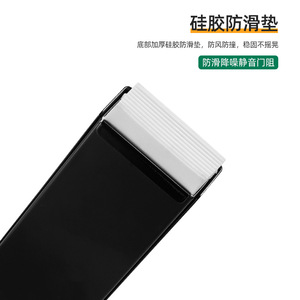 Butée de porte semi-automatique à fixation au sol en acier inoxydable, anti-collision, design minimaliste, installation facile - Product Image 1