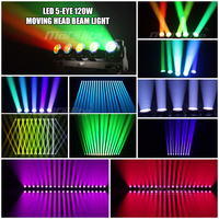 Barre de lumière LED Spider 5 têtes avec zoom, faisceau et wash, 5x120W RGBL, effet Tornado, avec anneau de pixels, pour scène