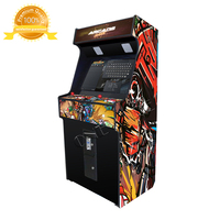 Borne d'arcade verticale Multicade 32 pouces en MDF, machine de jeu vidéo sur pied personnalisée avec support en anglais, 2 joueurs, certifiée CE