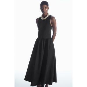 Vestido Casual de Estilo Vintage Francés, Cuello Redondo, Sin Mangas, Color Negro, Venta al Por Mayor - Product Image 2