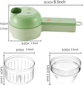 Electric <b>Vegetable</b> <b>Cutter</b> Set USB Electric Portable 4 in 1 Mini Food Chopper for Garlic Kitchen <b>Vegetable</b> <b>Cutter</b> - Product Image 5