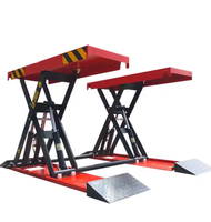 1.2/1.4/1.6m Élévateur Ciseaux Électrique Portable Hydraulique pour Garage Auto avec Position Intermédiaire, Certifié CE, Capacité de Levage 4000kg