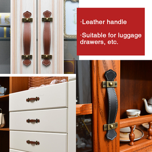 Tiradores de <span class=keywords><strong>cuero</strong></span> para muebles de cocina, <span class=keywords><strong>tirador</strong></span> para cajón de muebles, nuevo diseño, venta al por mayor - Product Image 6