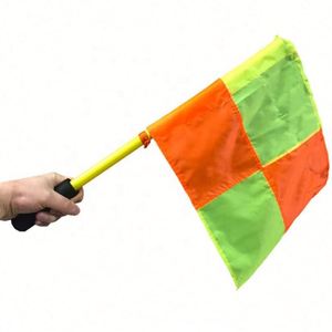2024 One Pair Match Signal Water-Proof Stainless Steel Offside <b>Flag</b> Pennant Soccer <b>Referee</b> Linesman <b>Flags</b> Essential Equipment - Product Image 6