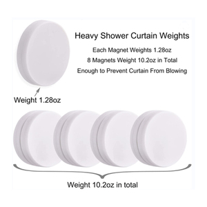 Set personalizzato 4 pezzi per doccia pesi per <span class=keywords><strong>tenda</strong></span> magnetico in Silicone copertura in gomma calamita peso della <span class=keywords><strong>tenda</strong></span> pendente - Product Image 5