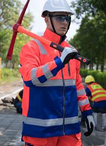 Khả năng hiển thị cao bảo hộ lao động phản quang an toàn Áo khoác nam cao VIS phản quang an toàn làm việc mặc áo khoác quần áo may mặc - Product Image 2