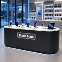 Vitrine de présentation de téléphones mobiles haut de gamme, meuble de boutique de luxe avec éclairage LED