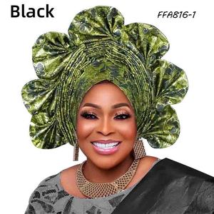 หมวกผ้าโพกหัวคริสตัลแบบสวมศีรษะสไตล์แอฟริกัน2025ไนจีเรียผลิตขึ้นแล้ว - Product Image 2