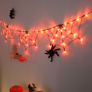 Guirlande lumineuse LED en forme de toile d'araignée pour Halloween, lumières décoratives pour scènes, lumières de décoration pour le festival d'Halloween - Product Image 2