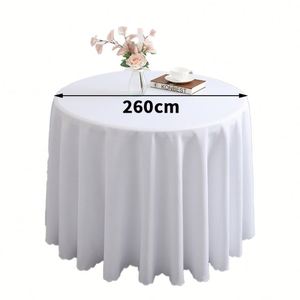 2026 Custom Beige <b>Round</b> <b>Table</b> Cloths 132 Inch <b>Round</b> <b>Tablecloth</b> <b>for</b> Wedding - Product Image 2