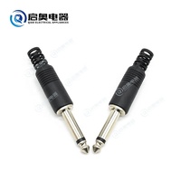 Connecteur de prise de microphone à 2 pôles Connecteur d'adaptateur audio pour prise stéréo 6.35mm 1/4"