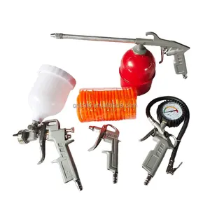 5 ensembles d'outils Kit d'accessoires pistolet de lavage pistolet à air comprimé pistolet à air gonflant pistolet à pneu avec jauge à cadran et tuyau pneumatique