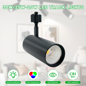 Thiết Kế Mới <span class=keywords><strong>30W</strong></span> 20W 10W Theo Dõi Đèn Đường Sắt Hệ Thống Chiếu Sáng <span class=keywords><strong>LED</strong></span> Đen Trắng Có Thể Điều Chỉnh Thay Đổi Độ Sáng Trần Tracklight Cho Cửa Hàng - Product Image 2
