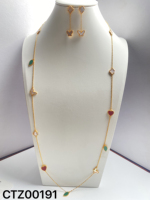Nouveau Collier Papillon Zircon Plaqué Or 18K en Laiton Haut de Gamme pour Femme – Vente Chaude en Gros