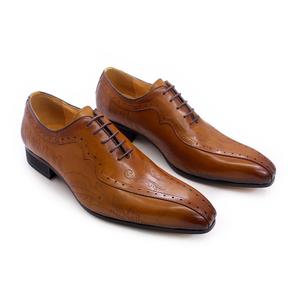 Scarpe stringate con stampa Laser a punta Suite Business scarpe <span class=keywords><strong>da</strong></span> festa di nozze scarpe <span class=keywords><strong>da</strong></span> uomo <span class=keywords><strong>in</strong></span> <span class=keywords><strong>pelle</strong></span> stile Oxford fatte a mano <span class=keywords><strong>in</strong></span> stile italiano - Product Image 3