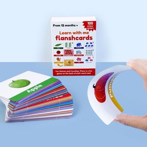 100 Tarjetas de Memoria Flash para Niños Pequeños con Números, Animales, Frutas, Letras y Palabras Visuales para Jardín de Infancia - Product Image 5