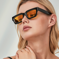 Lunettes de soleil carrées épaisses tendance pour hommes et femmes, en acétate, protection UV, style classique, lunettes de créateur de luxe