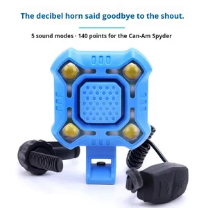 Phare de vélo de montagne, klaxon, sonnette, feu arrière, charge USB, haut décibel, <span class=keywords><strong>5</strong></span> modes sonores, accessoires d'équipement de cyclisme - Product Image 2