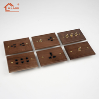 Interruptor de Pared de Madera de Nogal Personalizado KD5, 16A 220-250V, Interruptor de Palanca de Latón, Fabricante OEM para Latinoamérica, Personalizable