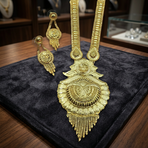 ชุดเครื่องประดับแบบดั้งเดิม14K 18K 24K สร้อยคอลายดอกไม้ดีไซน์แบบไมโครโกลด์ - Product Image 4