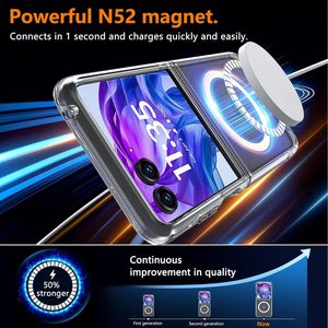Custodia Protettiva Pieghevole Trasparente Magnetica Anti-Caduta con Airbag per Motorola Razr70 Ultra Razr60 - Product Image 2