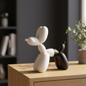 AK Brass Luxury Modern Decorative <b>Balloon</b> Dog Tabletop Black And White Powder Coated Showpiece For <b>Table</b> Ornaments - Product Image 2
