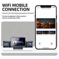 Caméra embarquée 4 canaux avec écran IPS de 3 pouces, Wi-Fi intégré, vue panoramique, enregistrement en boucle, adaptabilité universelle pour voitures