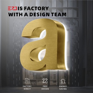 EZD faire logo pour mon entreprise alphabet éclairé lettre en métal signe lettres lumineuses pour signe rétro-éclairé led <span class=keywords><strong>canal</strong></span> lettres signe - Product Image 6