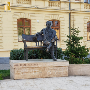 Músico clásico paisaje estatua de bronce Mozart escultura en venta - Product Image 6