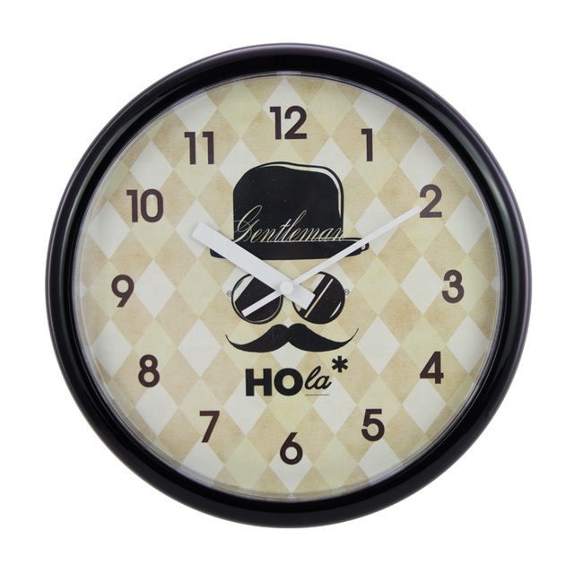 Hot Selling Cheap Plastic Wall Clock Design Advertising Promotion Gift With Custom Logo Creative Print Pattern Customized Clock