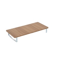 Support de moniteur en bois, meuble de bureau ergonomique en métal et noyer, hauteur réglable