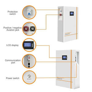 Batteries au lithium LiFePO4 murales blanches de 51,2 V 200 Ah, 95 kg, 10 kW, 7 kW, 5 kW, système de stockage d'énergie domestique CAN pour réseau électrique - Product Image 5
