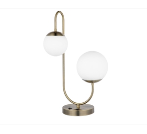 Contemporary Luxury White Marble Base Desk <b>Lamp</b> Modern Bedside <b>Table</b> <b>Lamp</b> with Glass Body <b>Rechargeable</b> DC Power Supply Room Use - Product Image 2